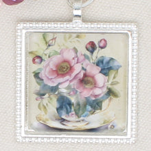 Teacup Of Flowers Zipper Pull/ Mini-Fob