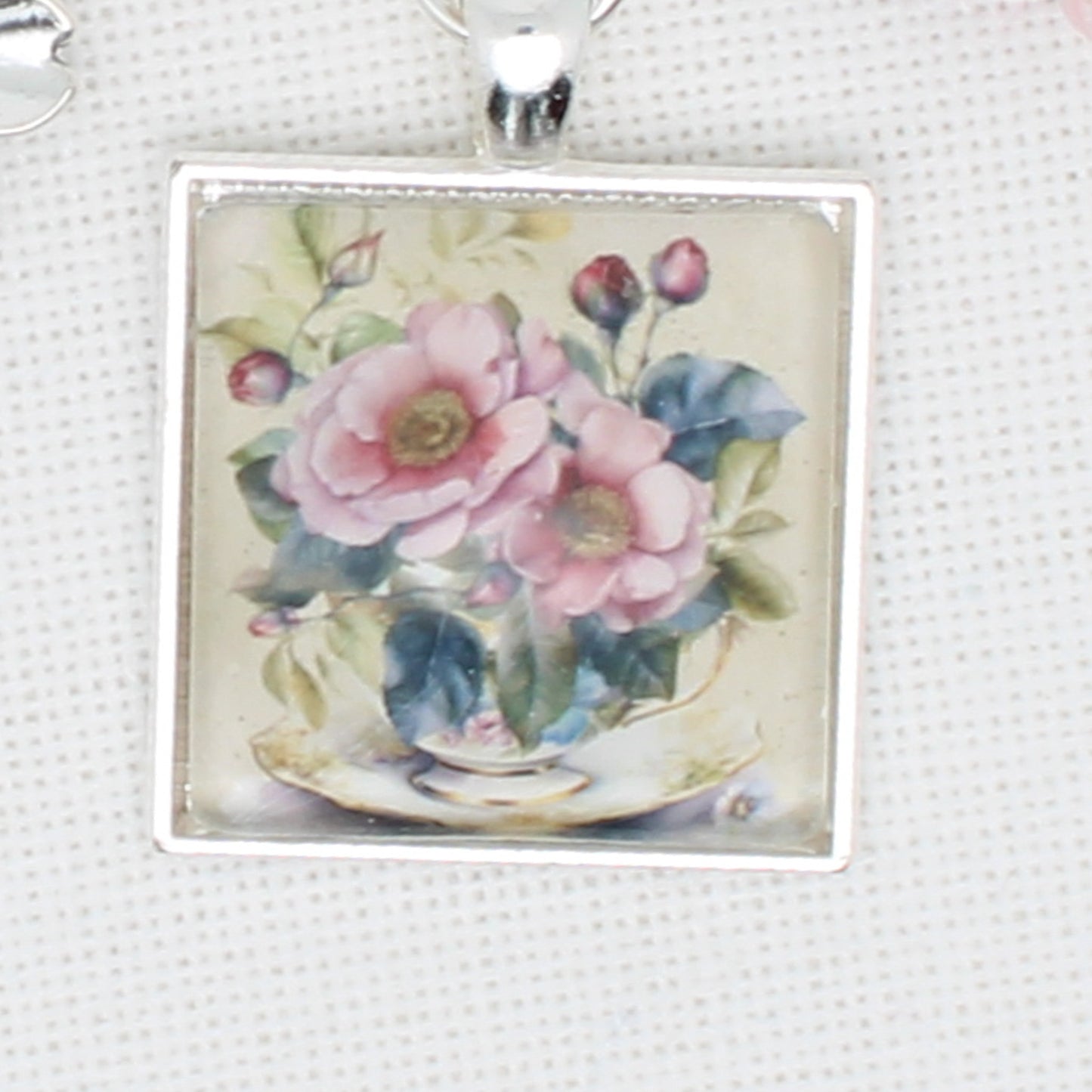 Teacup Of Flowers Floss Ring