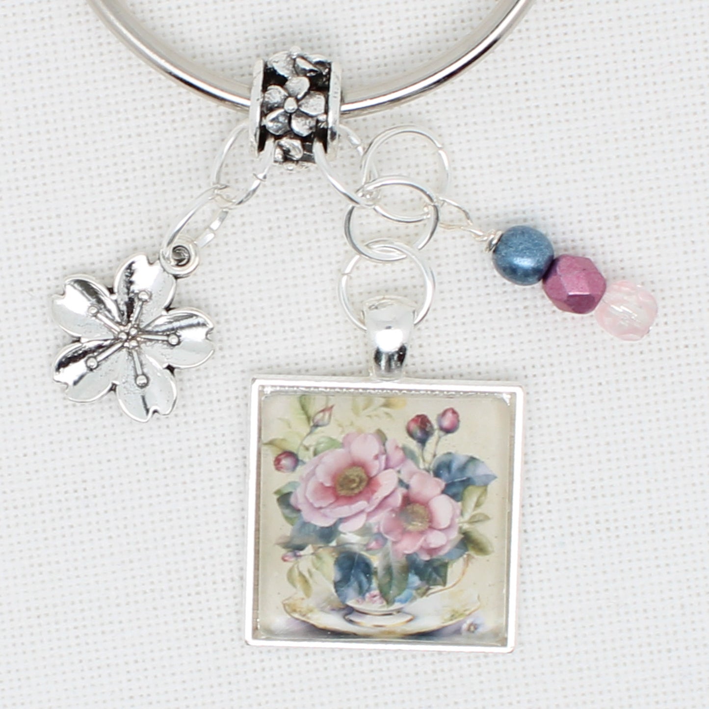 Teacup Of Flowers Floss Ring