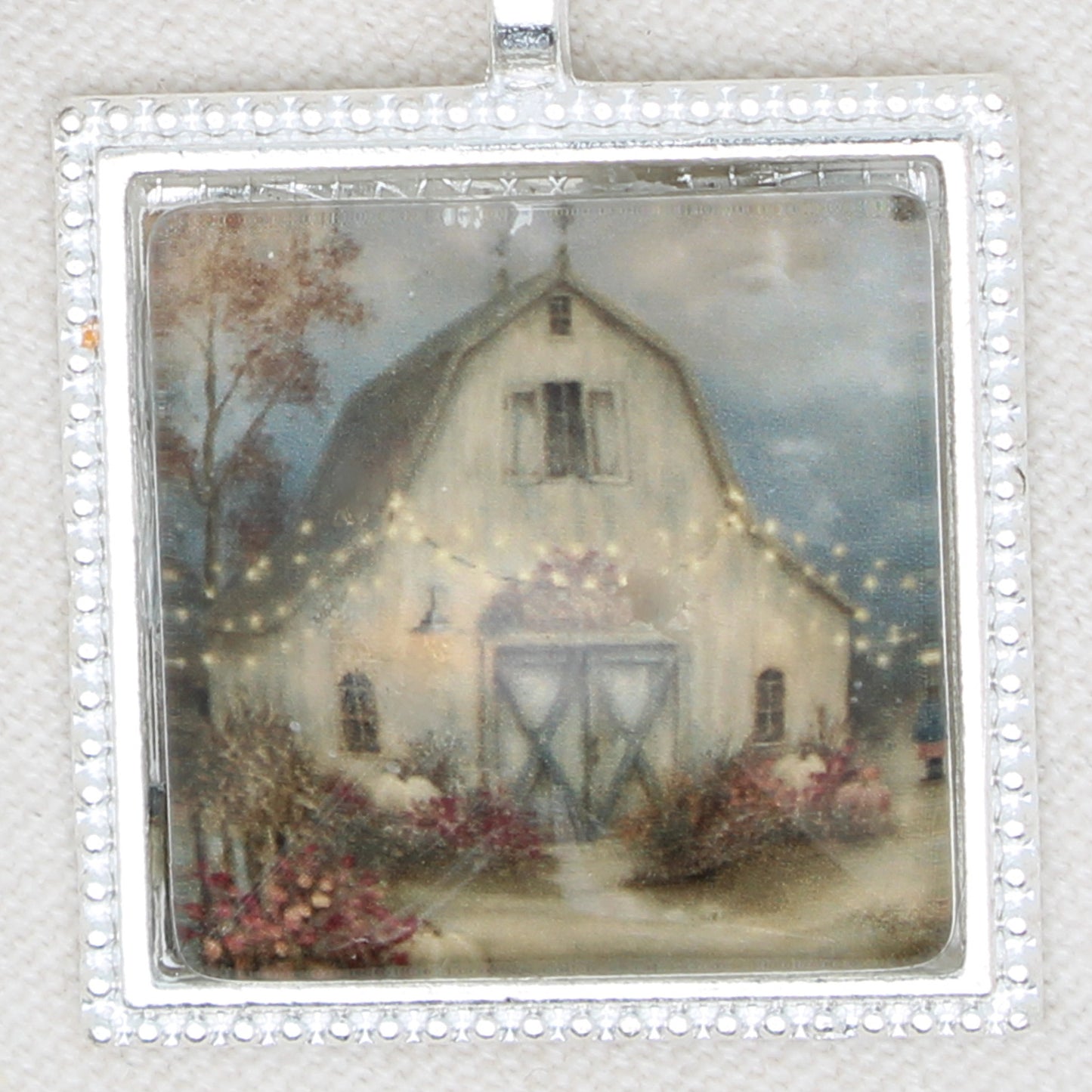 Pumpkin Barn Zipper Pull/ Mini-Fob