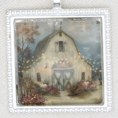 Pumpkin Barn Zipper Pull/ Mini-Fob