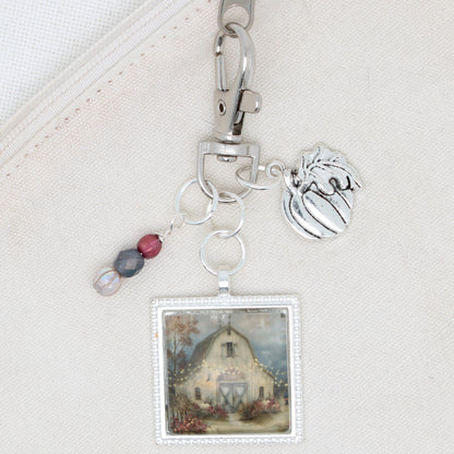 Pumpkin Barn Zipper Pull/ Mini-Fob