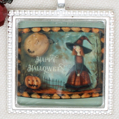 Halloween Witch  Zipper Pull/ Mini-Fob