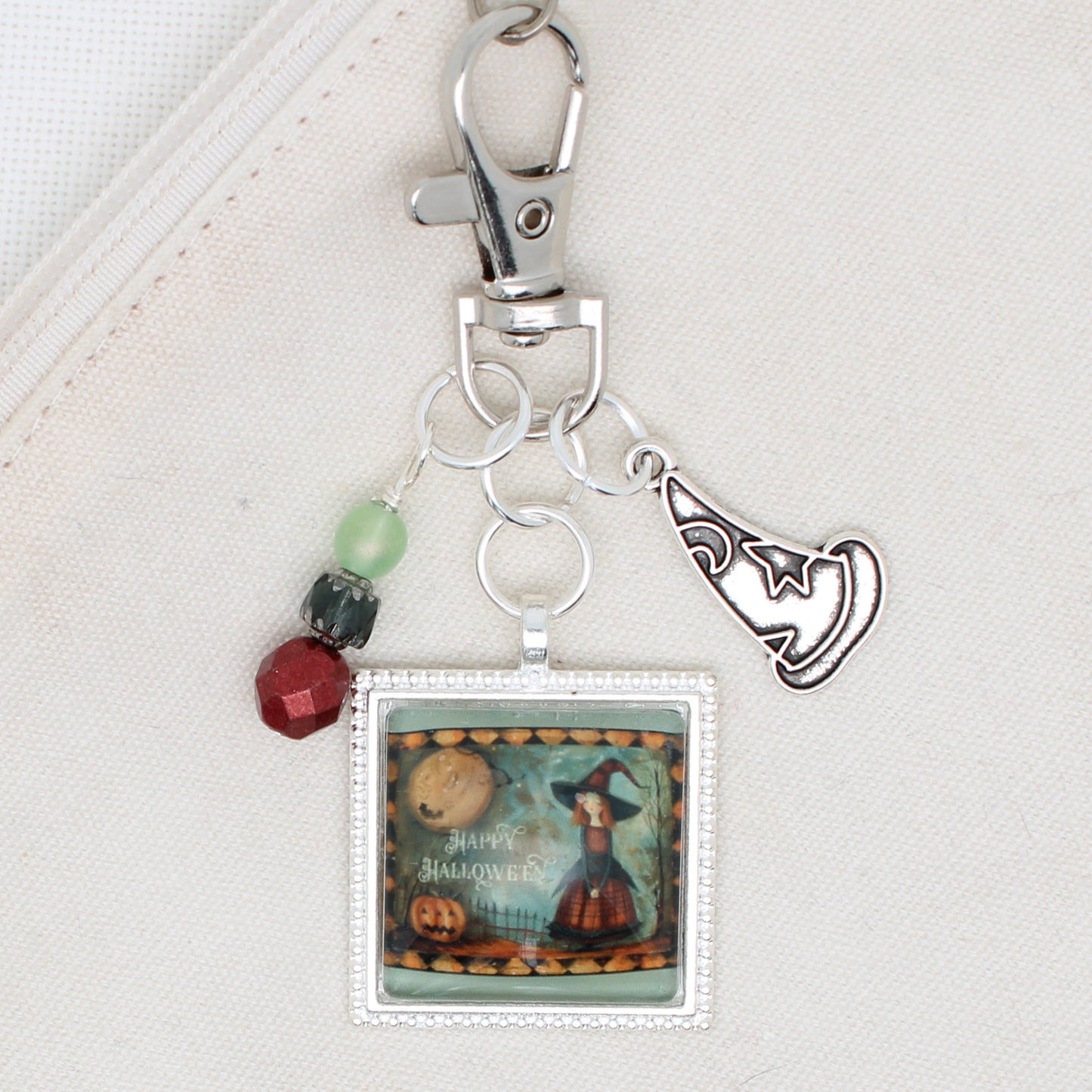 Halloween Witch  Zipper Pull/ Mini-Fob
