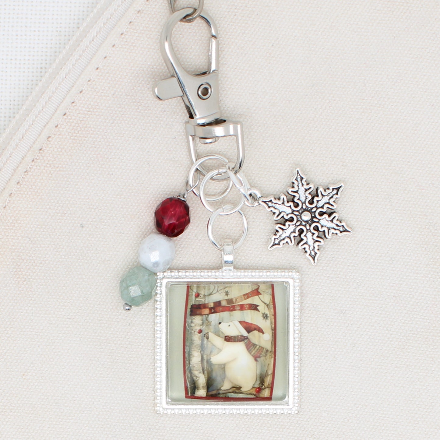 Christmas Woodlands Zipper Pull/ Mini-Fob