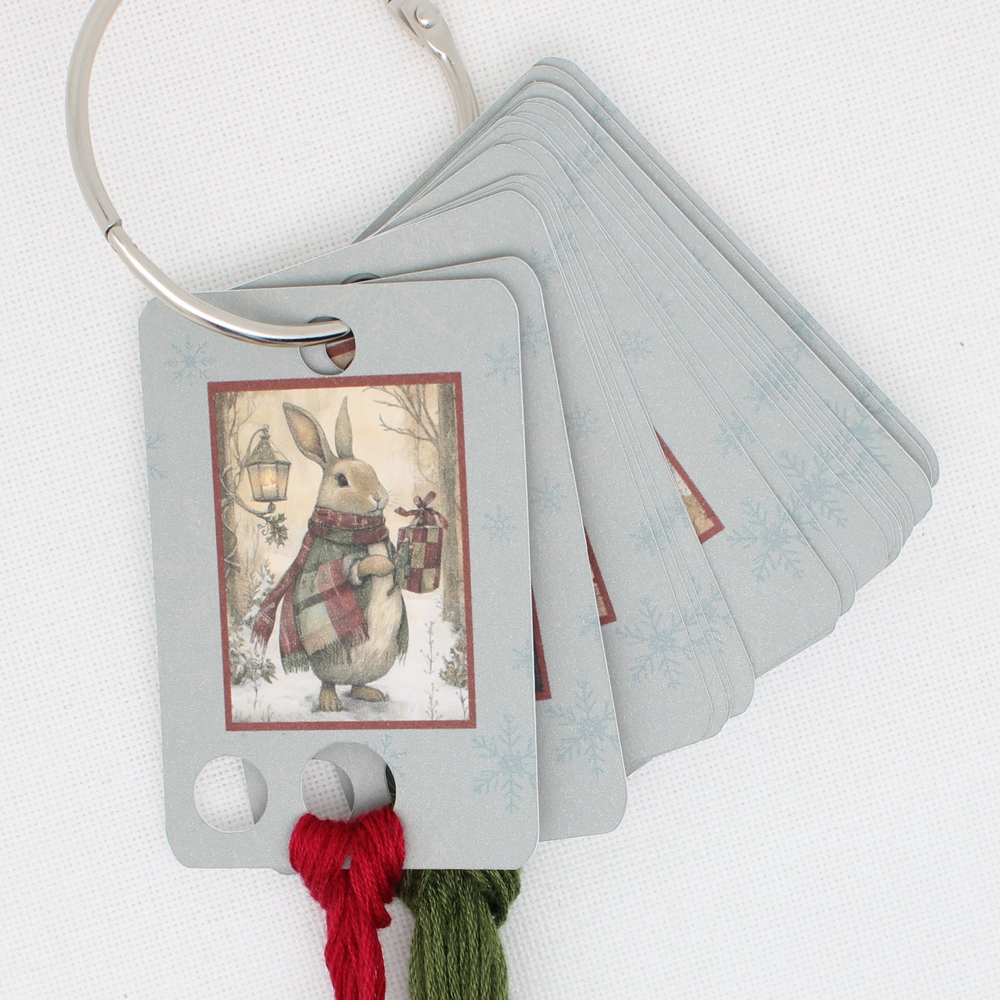 Christmas Woodlands Floss Cards. - Pack of 20 Cards