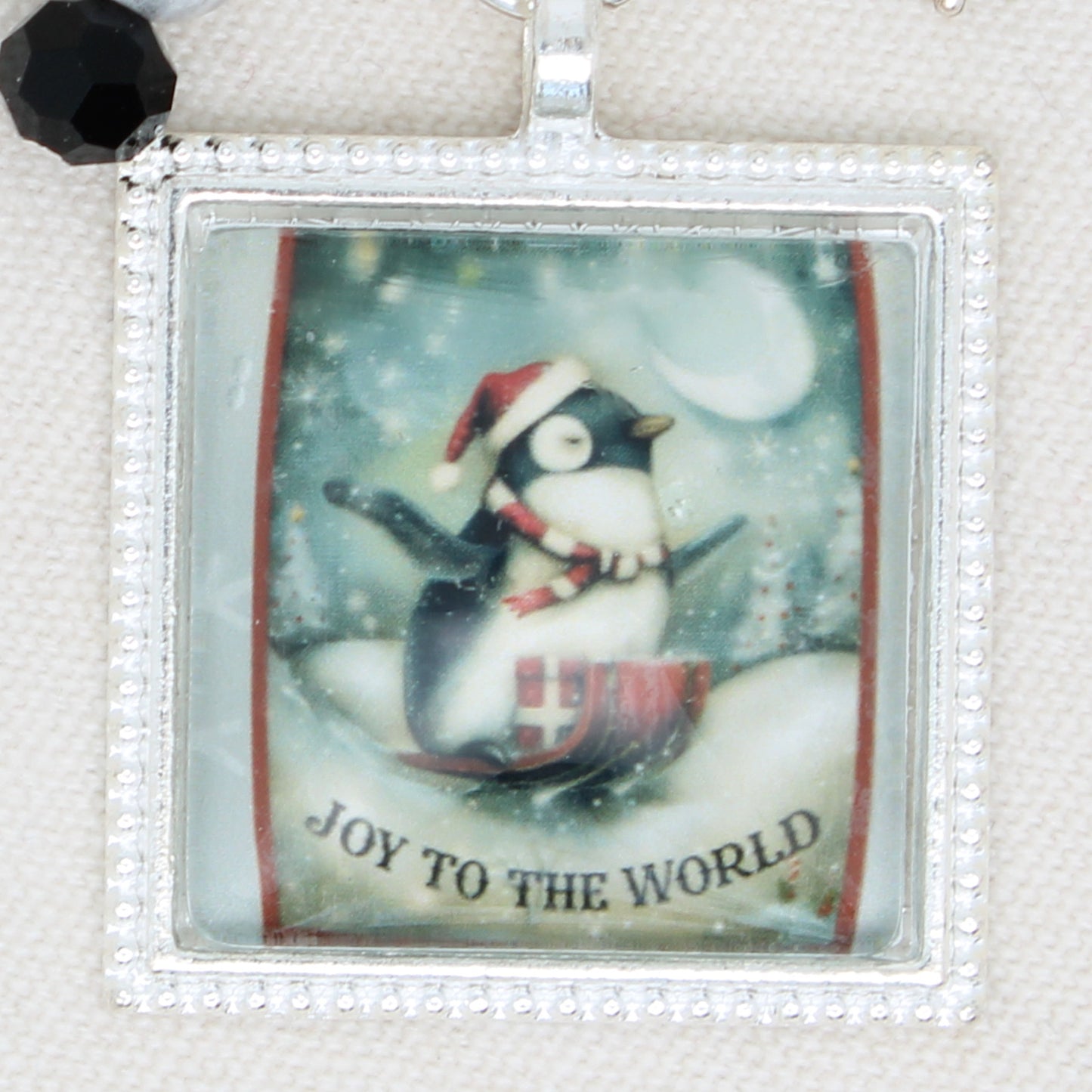 Christmas Penguin Zipper Pull/ Mini-Fob
