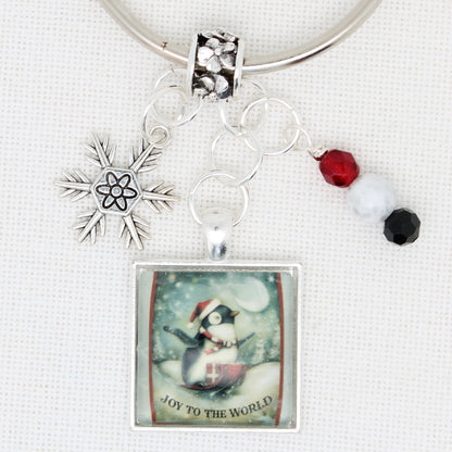 Christmas Penguin Floss Ring