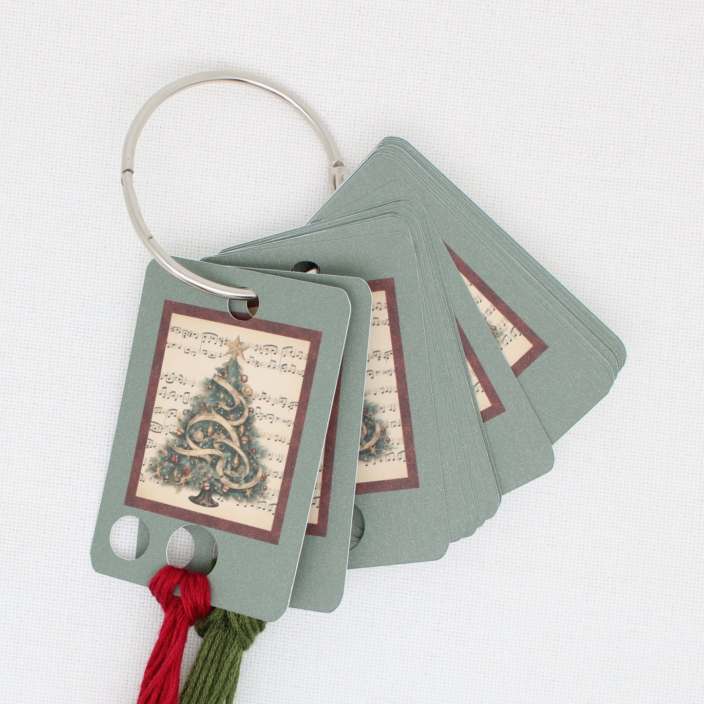 Musical Christmas Tree Floss Cards - Pack of 20
