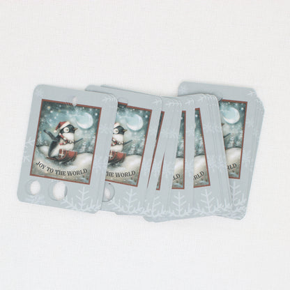 Christmas Penguin Floss Cards - Pack of 20