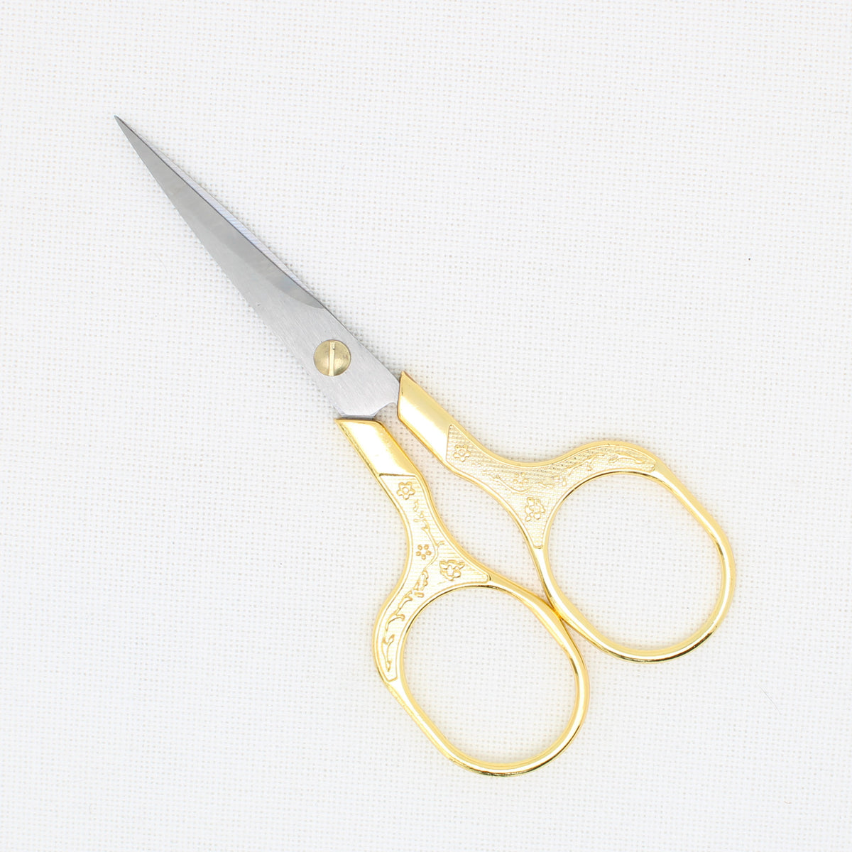Gold Colored  Embroidery Scissors in magnetic wooden box