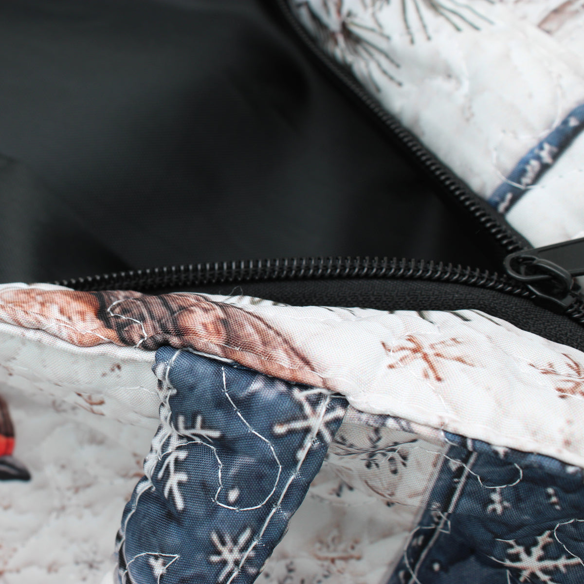 Winter Bird Tote not quilted with zipper