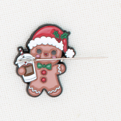 Christmas Gingerbread Man Magnetic Needle Minder