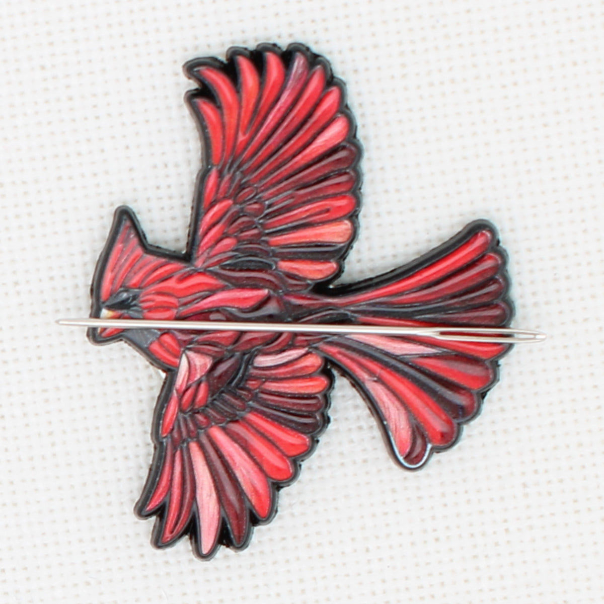 Cardinal Bird  Magnetic Needle Minder