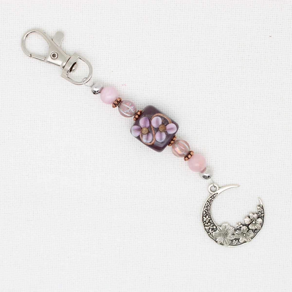 Flower Moon Scissor Fob