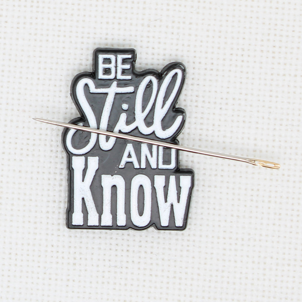 Be Still And Know Magnetic Enamel Magnetic Needle Minder For Cross Stitch