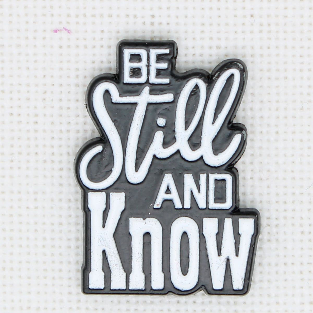 Be Still And Know Magnetic Enamel Magnetic Needle Minder For Cross Stitch