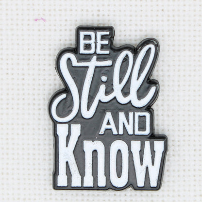 Be Still And Know Magnetic Enamel Magnetic Needle Minder For Cross Stitch