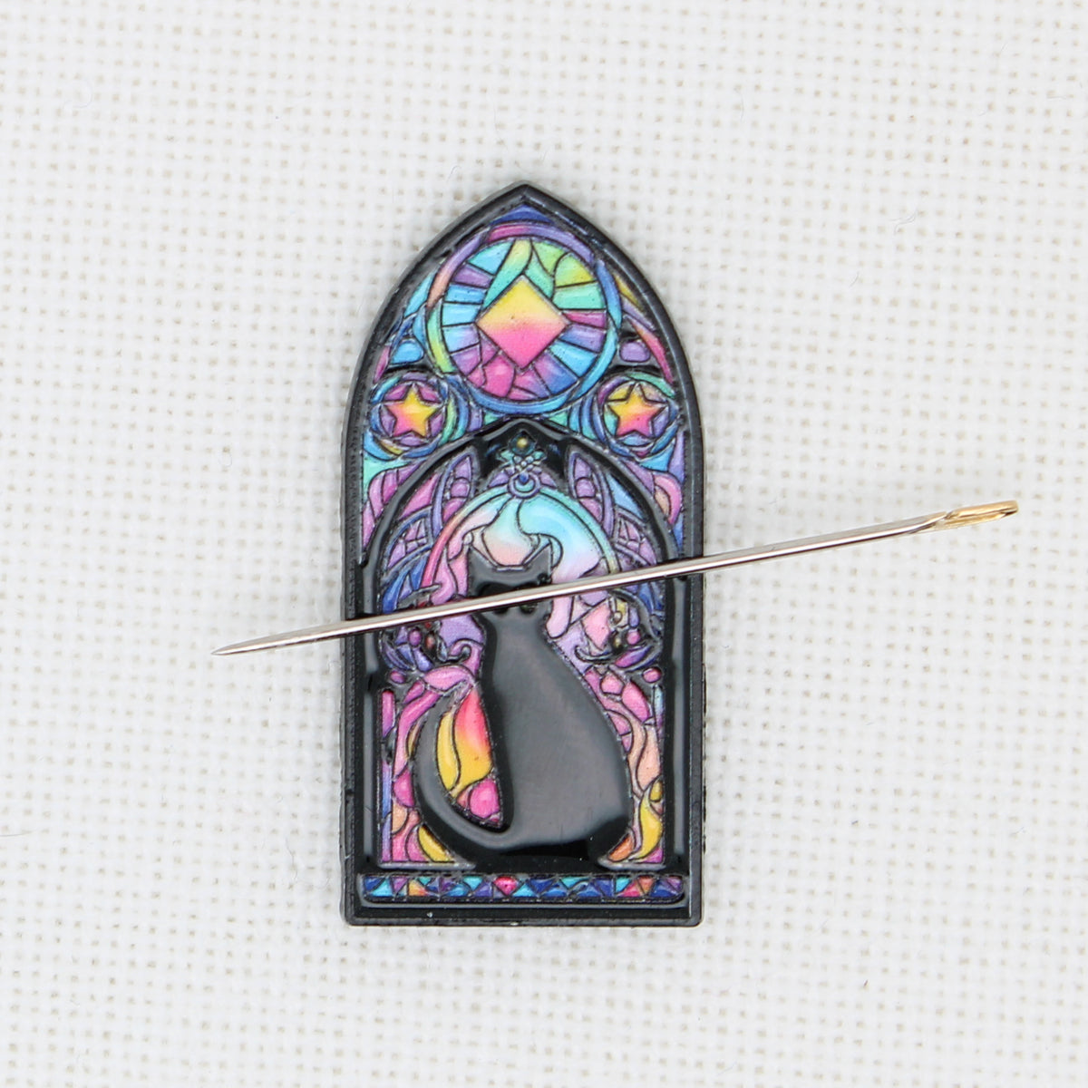 Cat Enamel Magnetic Needle Minder For Cross Stitch