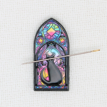 Cat Enamel Magnetic Needle Minder For Cross Stitch
