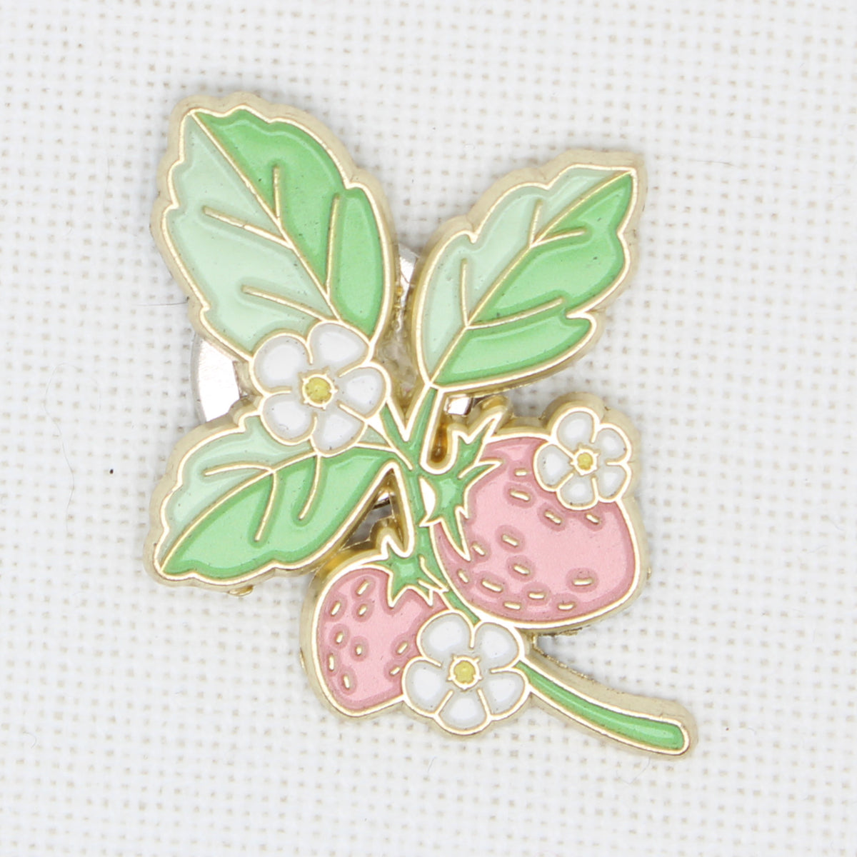 Strawberry Enamel Magnetic Needle Minder For Cross Stitch