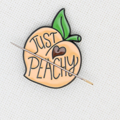 Just Peachy Enamel Magnetic Needle Minder For Cross Stitch