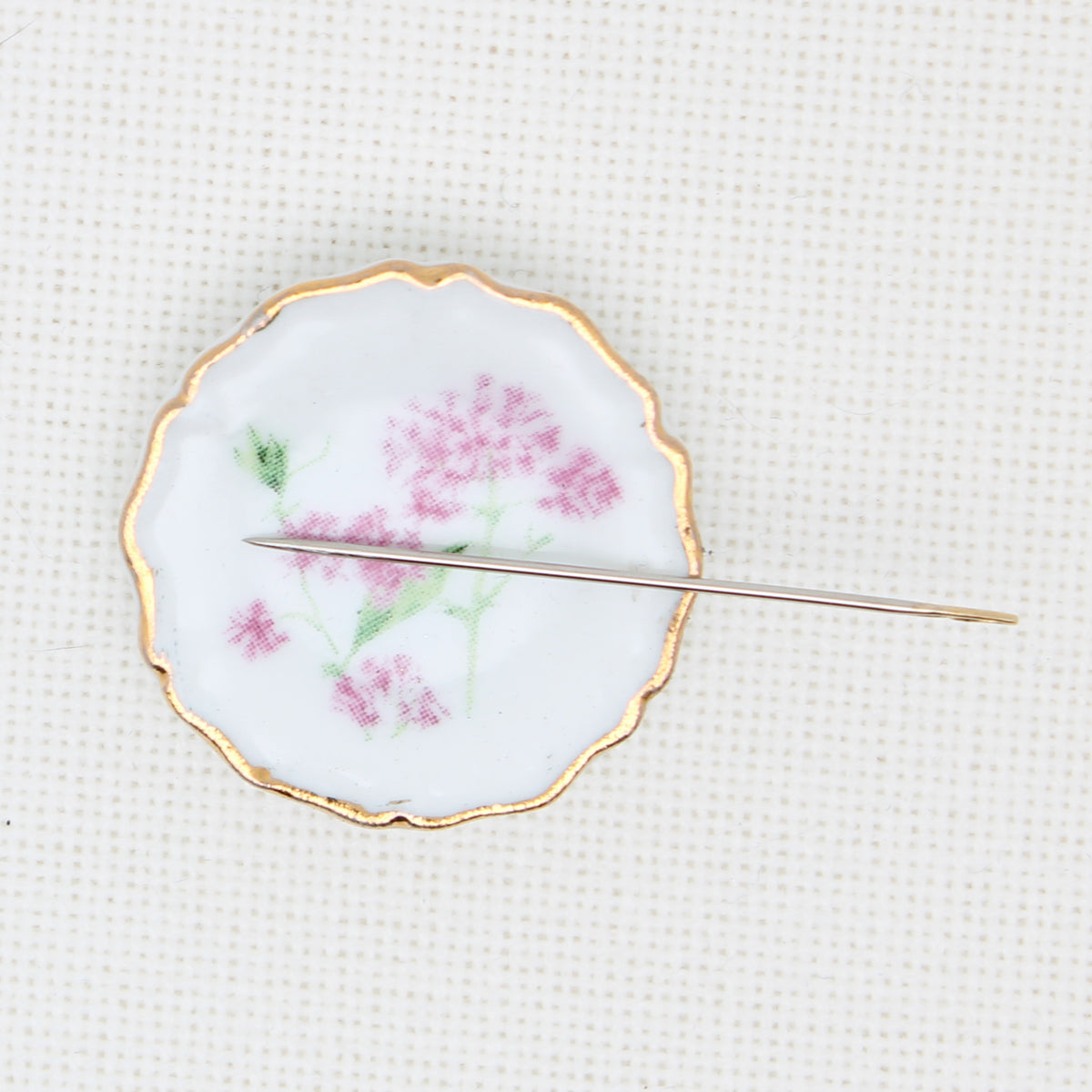 Plate Porcelain Magnetic  Needle Minder For Cross Stitch