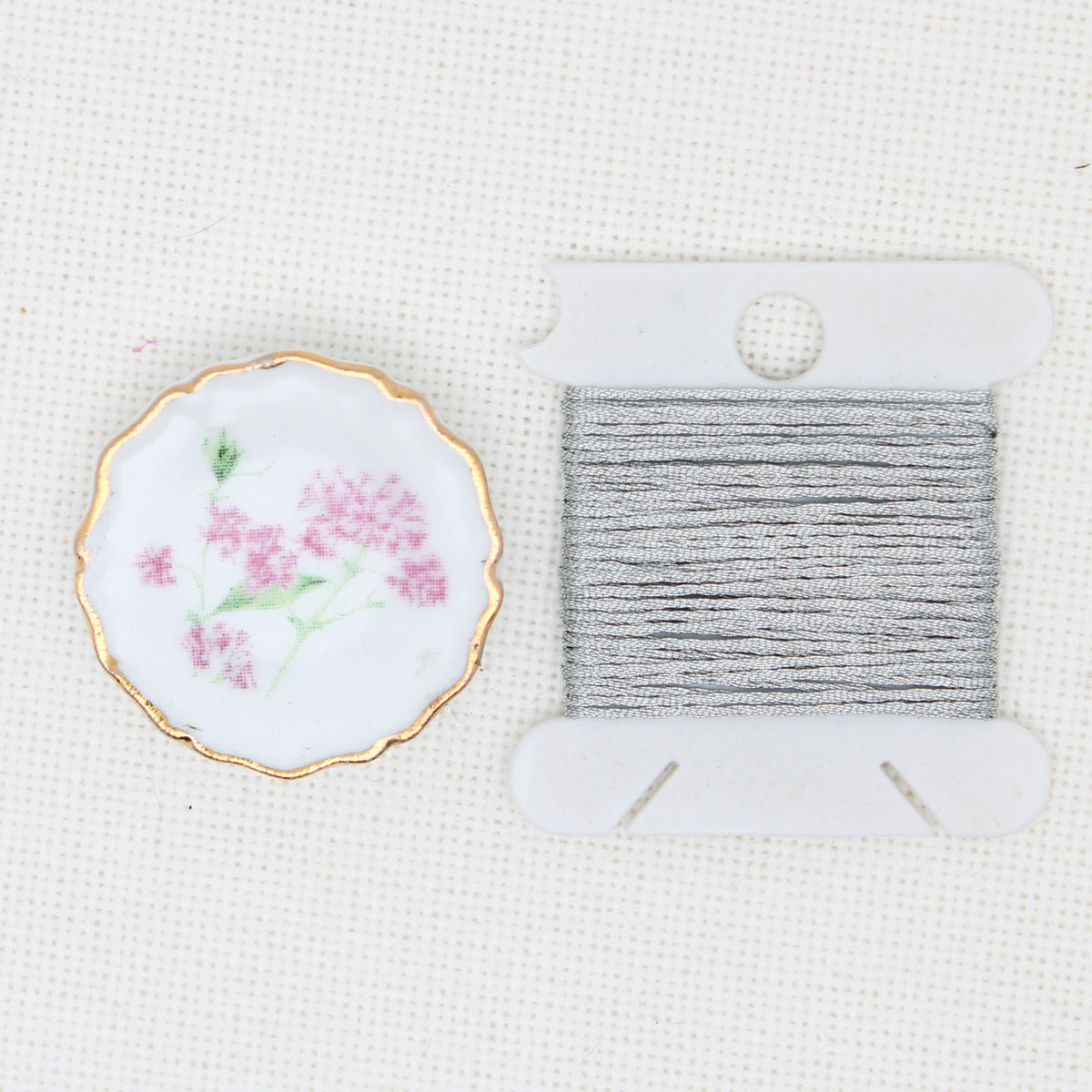 Plate Porcelain Magnetic  Needle Minder For Cross Stitch