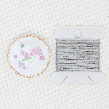 Plate Porcelain Magnetic  Needle Minder For Cross Stitch
