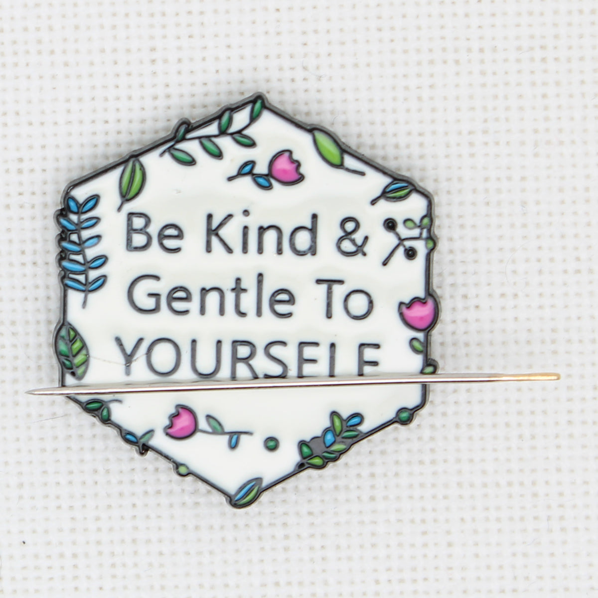 Be Kind To Yourself Magnetic Enamel Magnetic Needle Minder For Cross Stitch
