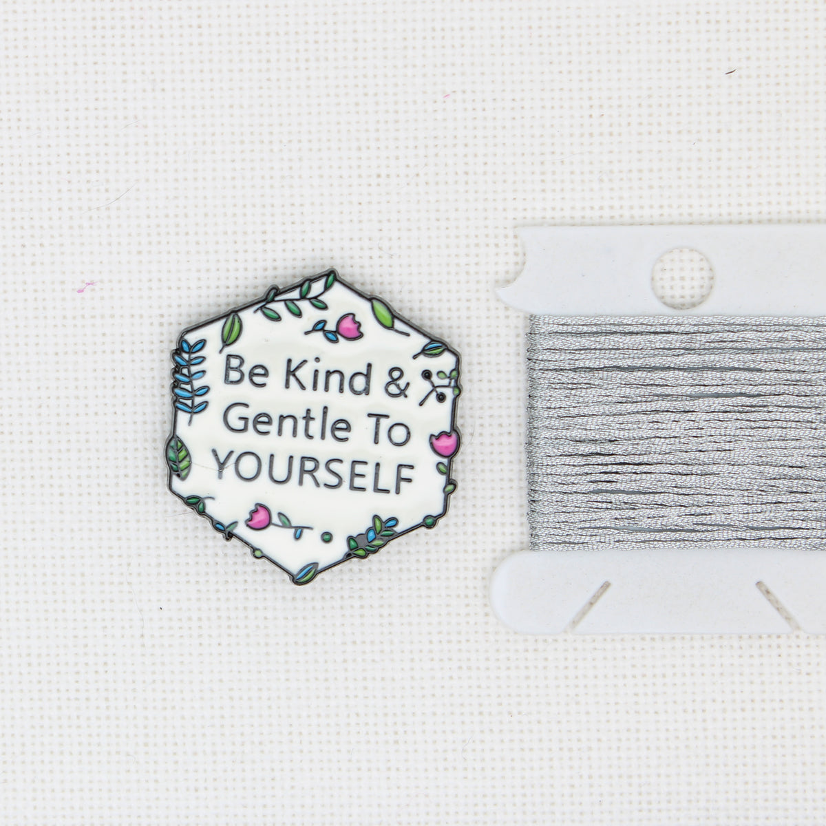 Be Kind To Yourself Magnetic Enamel Magnetic Needle Minder For Cross Stitch