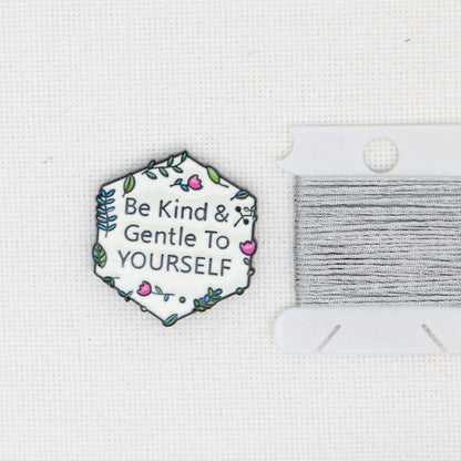 Be Kind To Yourself Magnetic Enamel Magnetic Needle Minder For Cross Stitch