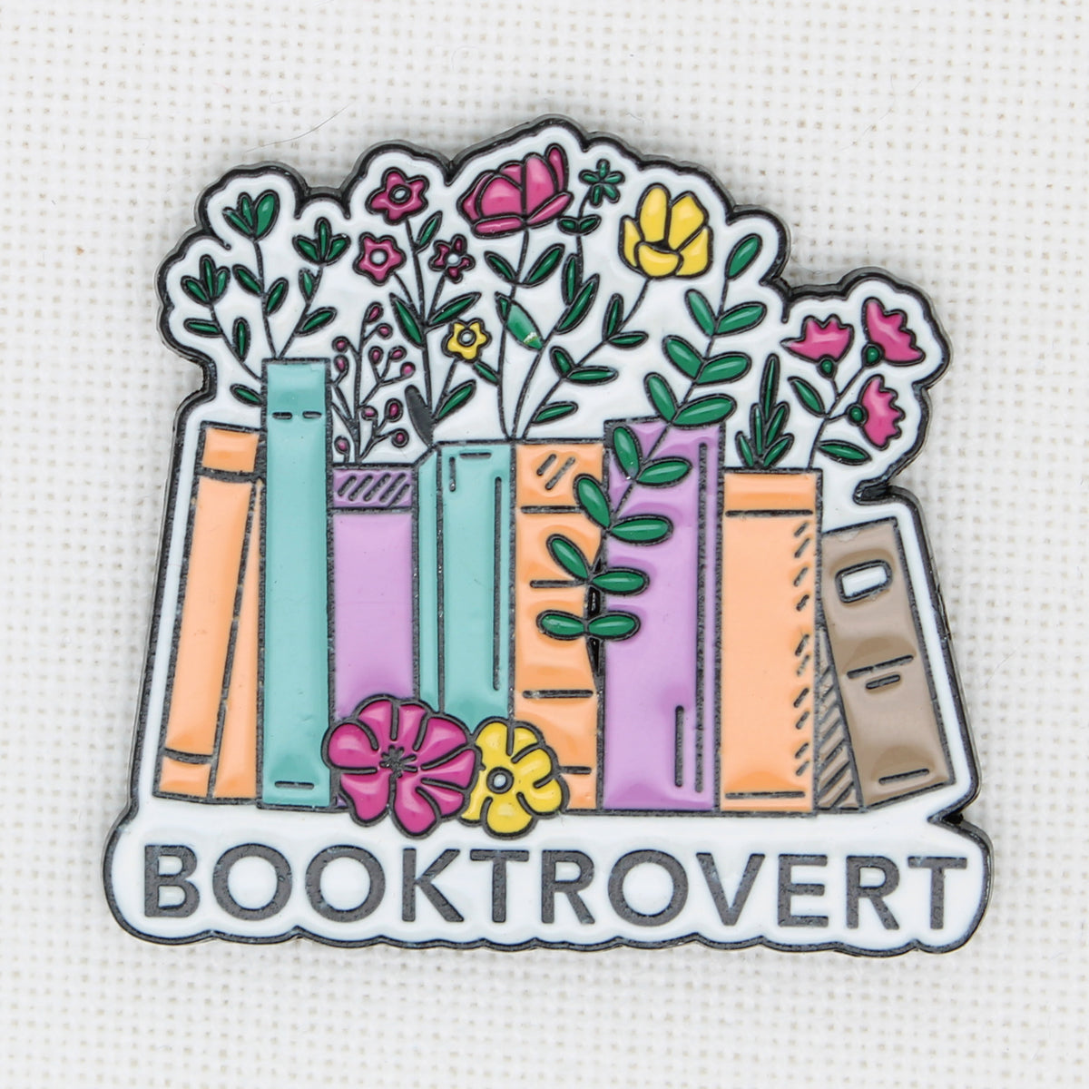 Booktrovert Enamel Magnetic  Needle Minder For Cross Stitch