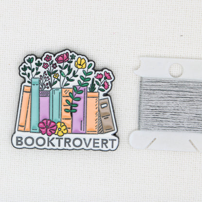 Booktrovert Enamel Magnetic  Needle Minder For Cross Stitch