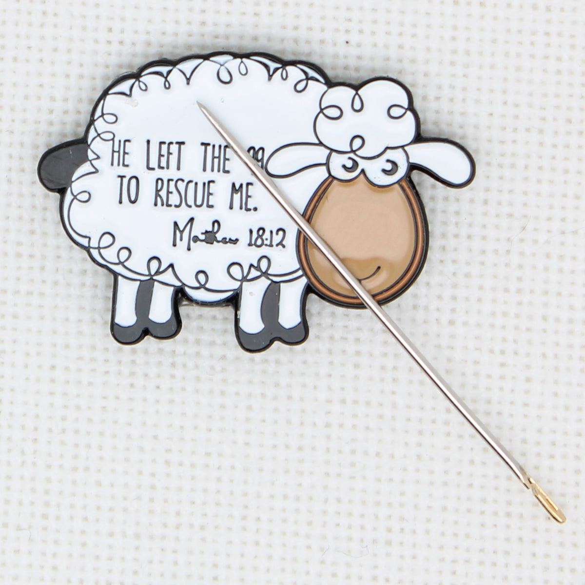 He Left the 99 Enamel Magnetic Needle Minder For Cross Stitch