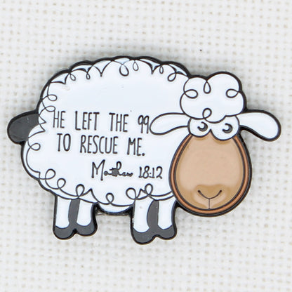 He Left the 99 Enamel Magnetic Needle Minder For Cross Stitch
