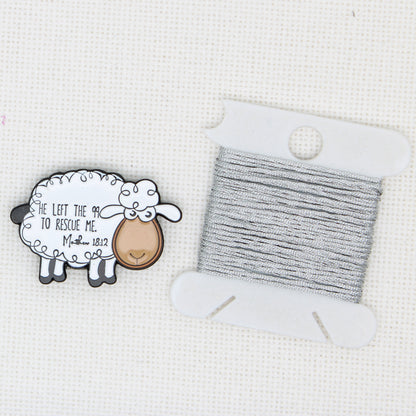 He Left the 99 Enamel Magnetic Needle Minder For Cross Stitch