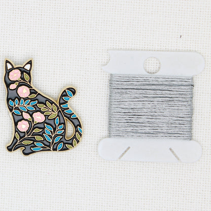 Cat Magnetic Enamel Magnetic Needle Minder For Cross Stitch