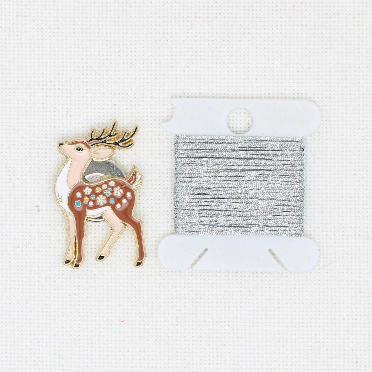 Reindeer Enamel Magnetic Needle Minder For Cross Stitch