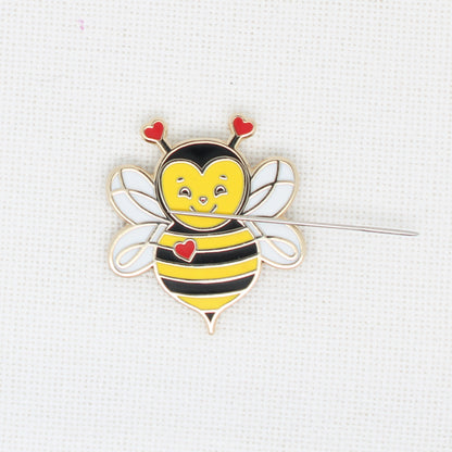 Bee Enamel Magnetic Needle Minder For Cross Stitch