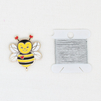 Bee Enamel Magnetic Needle Minder For Cross Stitch