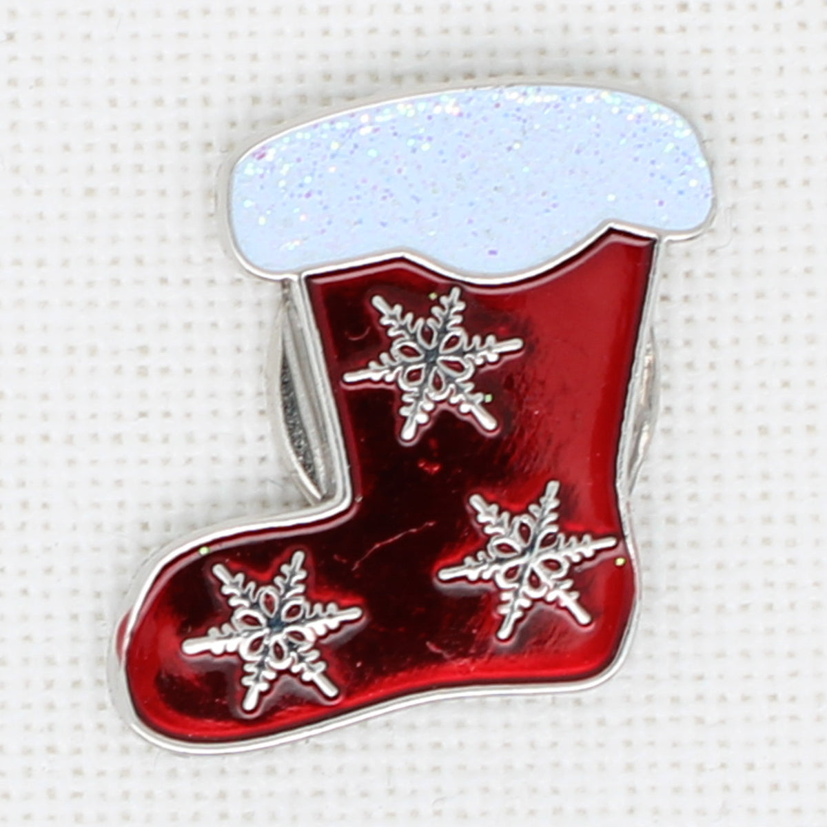 Stocking Enamel Magnetic Needle Minder For Cross Stitch