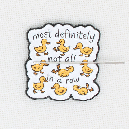 Ducks Not In A Row Enamel Magnetic Needle Minder For Cross Stitch
