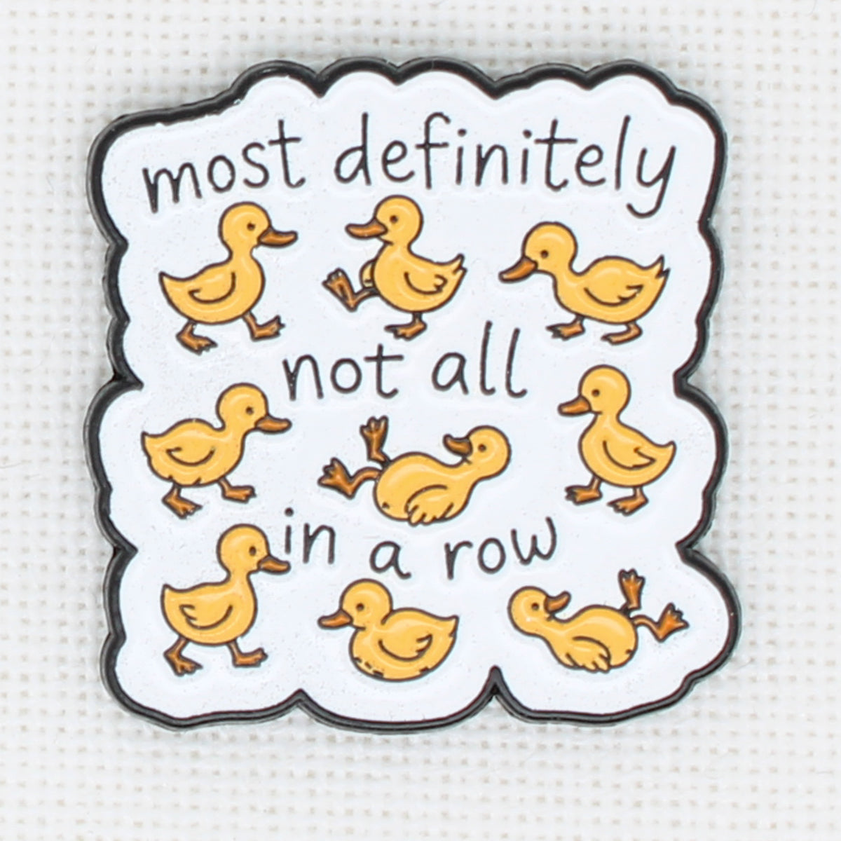 Ducks Not In A Row Enamel Magnetic Needle Minder For Cross Stitch