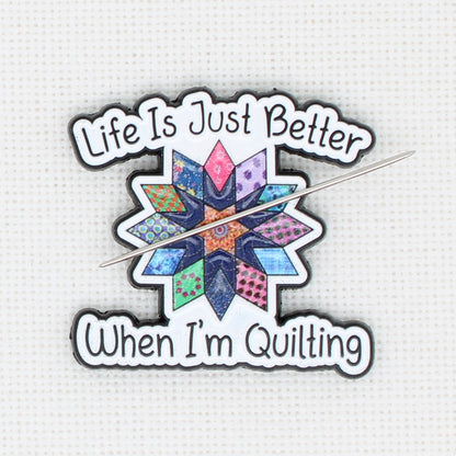 Quilting  Enamel Magnetic Needle Minder For Cross Stitch