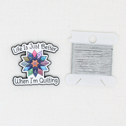Quilting  Enamel Magnetic Needle Minder For Cross Stitch