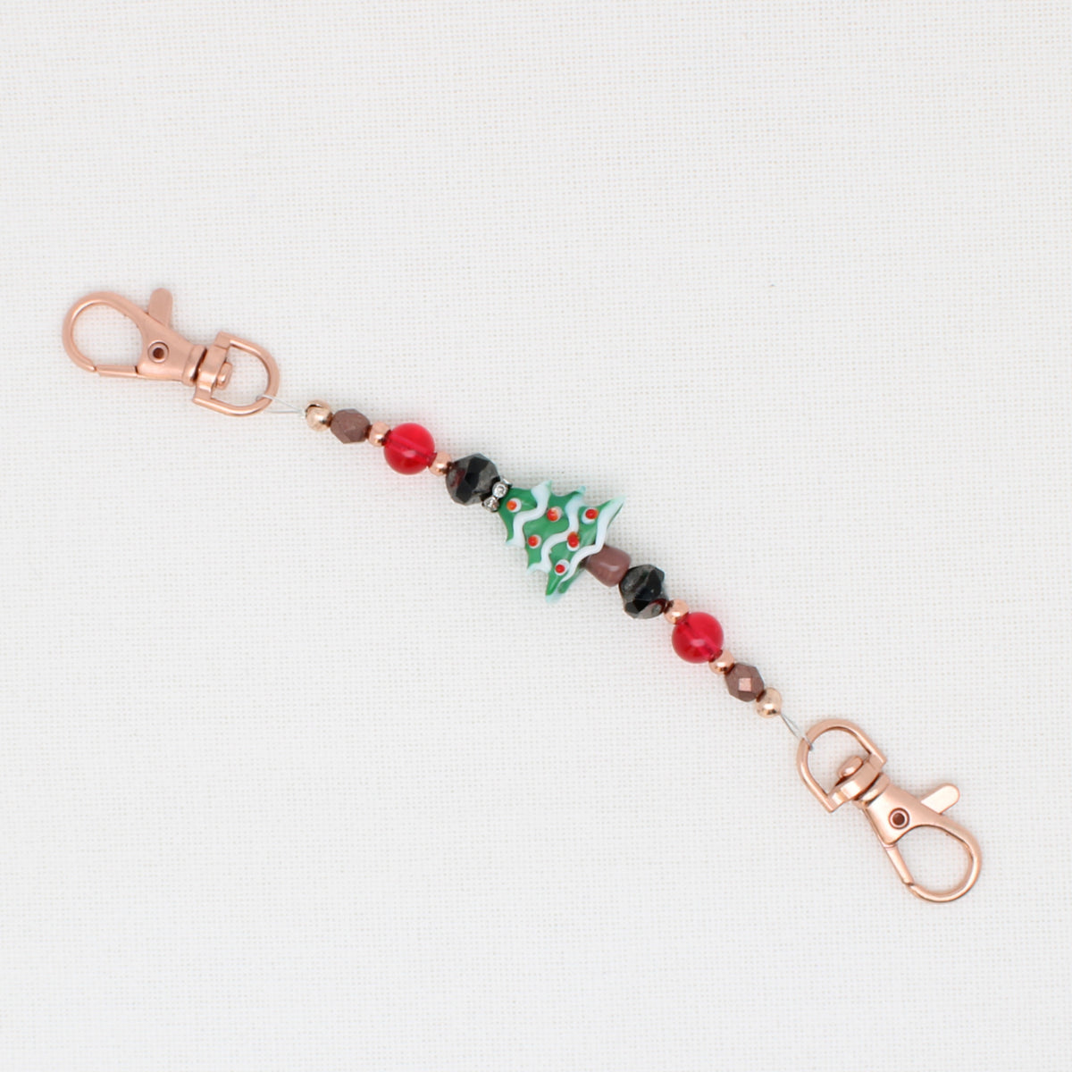 Christmas Tree Double Clip Scissor Fob