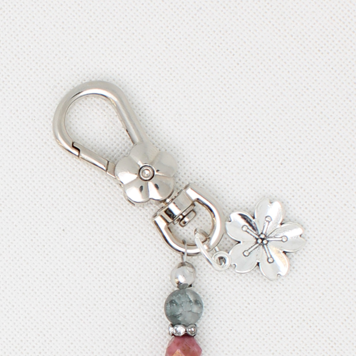 Flower Double Clip Scissor Fob