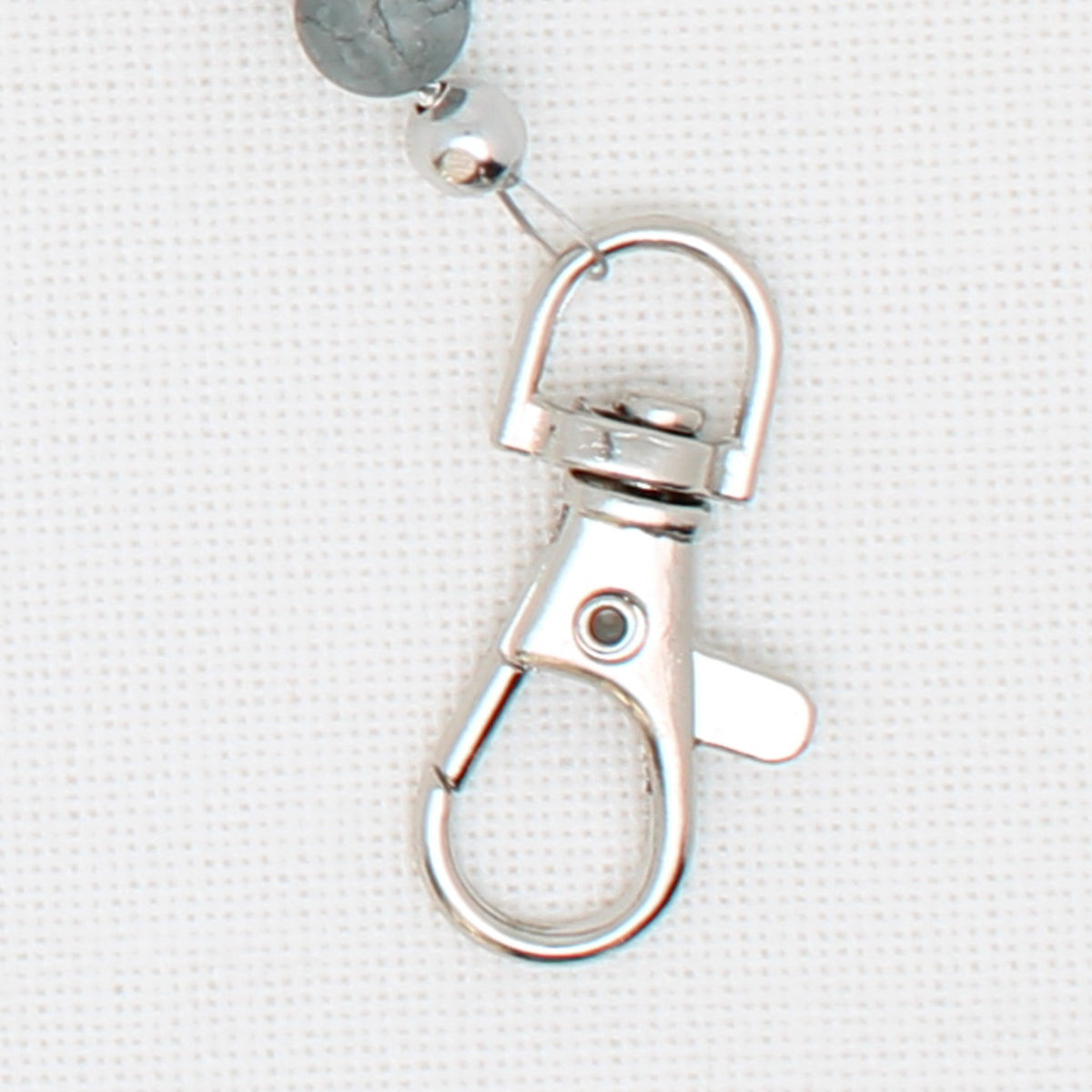 Black and Flower Double Clip Scissor Fob