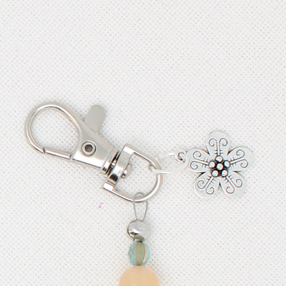 Flower Double Clip Scissor Fob